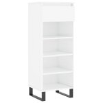 Vidaxl armoire  chaussures blanc brillant 40x36x105cm bois ingnierie