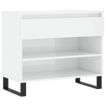 Vidaxl armoire � chaussure blanc brillant 70x36x60 cm bois ing�nierie