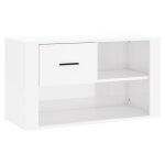 Vidaxl armoire  chaussure blanc brillant 80x35x45 cm bois ingnierie