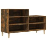 Vidaxl armoire  chaussures chne fum 102x36x60 cm bois d'ingnierie