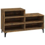 Vidaxl armoire � chaussures ch�ne fum� 102x36x60 cm bois d'ing�nierie
