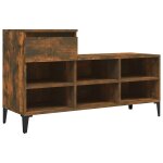Vidaxl armoire � chaussures ch�ne fum� 102x36x60 cm bois d'ing�nierie