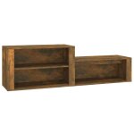 Vidaxl armoire  chaussures chne fum 150x35x45 cm bois d'ingnierie