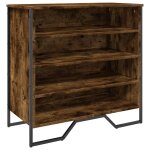 Vidaxl armoire  chaussures chne fum 80x38x78 cm bois d'ingnierie
