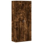 Vidaxl armoire � chaussures ch�ne fum� 80x39x178 cm bois d'ing�nierie