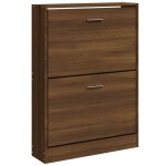 Vidaxl armoire � chaussures ch�ne marron 59x17x81 cm bois d'ing�nierie