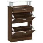 Vidaxl armoire  chaussures chne marron 63x24x104cm bois d'ingnierie