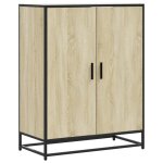 Vidaxl armoire  chaussures chne sonoma bois d'ingnierie et mtal