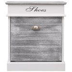Vidaxl armoire  chaussures gris 50 x 28 x 58 cm bois de paulownia