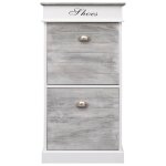 Vidaxl armoire  chaussures gris 50 x 28 x 98 cm bois de paulownia