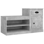 Vidaxl armoire  chaussures gris bton 100x42x60 cm bois d'ingnierie