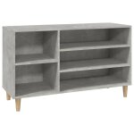 Vidaxl armoire  chaussures gris bton 102x36x60 cm bois d'ingnierie