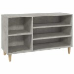 Vidaxl armoire � chaussures gris b�ton 102x36x60 cm bois d'ing�nierie