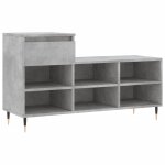 Vidaxl armoire  chaussures gris bton 102x36x60 cm bois d'ingnierie