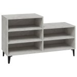 Vidaxl armoire � chaussures gris b�ton 102x36x60 cm bois d'ing�nierie