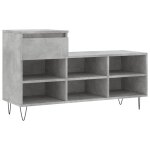 Vidaxl armoire � chaussures gris b�ton 102x36x60 cm bois d'ing�nierie