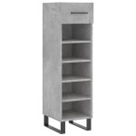 Vidaxl armoire  chaussures gris bton 30x35x105 cm bois d'ingnierie