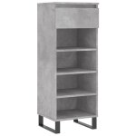 Vidaxl armoire � chaussures gris b�ton 40x36x105 cm bois d'ing�nierie