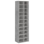 Vidaxl armoire  chaussures gris bton 54x34x183 cm bois d'ingnierie