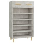 Vidaxl armoire � chaussures gris b�ton 60x35x105 cm bois d'ing�nierie