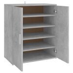 Vidaxl armoire  chaussures gris bton 60x35x70 cm bois d?ingnierie