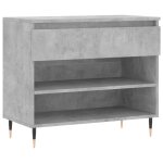 Vidaxl armoire � chaussures gris b�ton 70x36x60 cm bois d'ing�nierie