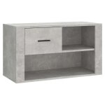 Vidaxl armoire � chaussures gris b�ton 80x35x45 cm bois d'ing�nierie