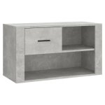 Vidaxl armoire  chaussures gris bton 80x35x45 cm bois d'ingnierie