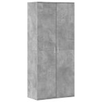 Vidaxl armoire � chaussures gris b�ton 80x39x178 cm bois d'ing�nierie