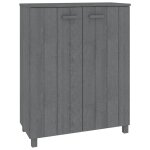 Vidaxl armoire  chaussures hamar gris fonc 85x40x108 cm pin massif