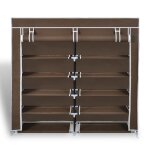 Vidaxl armoire  chaussures avec housse 115 x 28 x 110 cm tissu marron