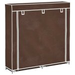 Vidaxl armoire � chaussures avec housse 115 x 28 x 110 cm tissu marron