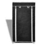 Vidaxl armoire  chaussures avec housse 58 x 28 x 106 cm tissu noir