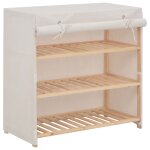 Vidaxl armoire � chaussures avec housse blanc 79x40x80 cm tissu