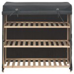 Vidaxl armoire � chaussures avec housse gris 79x40x80 cm tissu