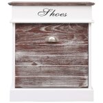 Vidaxl armoire  chaussures marron 50 x 28 x 58 cm bois de paulownia
