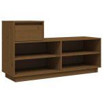 Vidaxl armoire � chaussures marron miel 110x34x61cm bois de pin massif