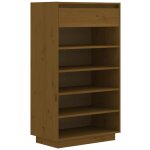 Vidaxl armoire  chaussures marron miel 60x34x105cm bois de pin massif