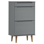 Vidaxl armoire � chaussures molde gris 59, 5x35x103 cm bois de pin