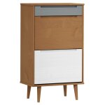 Vidaxl armoire  chaussures molde marron 59, 5x35x103 cm bois de pin