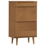 Vidaxl armoire � chaussures molde marron 59, 5x35x103 cm bois de pin