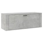 Vidaxl armoire  chaussures murale gris bton 100x35x38 cm