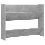 Vidaxl armoire  chaussures murale gris bton 80x18x60 cm agglomr