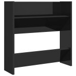 Vidaxl armoire  chaussures murale noir brillant bois d'ingnierie