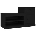 Vidaxl armoire � chaussures noir 100x42x60 cm bois d'ing�nierie