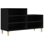 Vidaxl armoire  chaussures noir 102x36x60 cm bois d'ingnierie