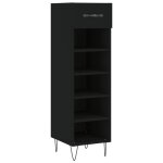 Vidaxl armoire  chaussures noir 30x35x105 cm bois d'ingnierie