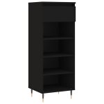 Vidaxl armoire  chaussures noir 40x36x105 cm bois d'ingnierie