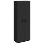 Vidaxl armoire � chaussures noir 60x30x166 cm tissu