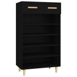 Vidaxl armoire � chaussures noir 60x35x105 cm bois d'ing�nierie